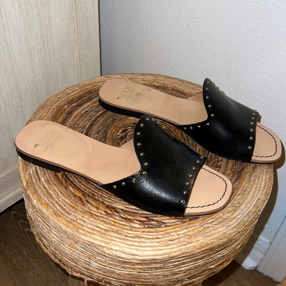 black sandals